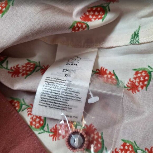 New XXS Farm Rio x Anthropologie puff-sleeve printed midi dress - Picture 5 of 11